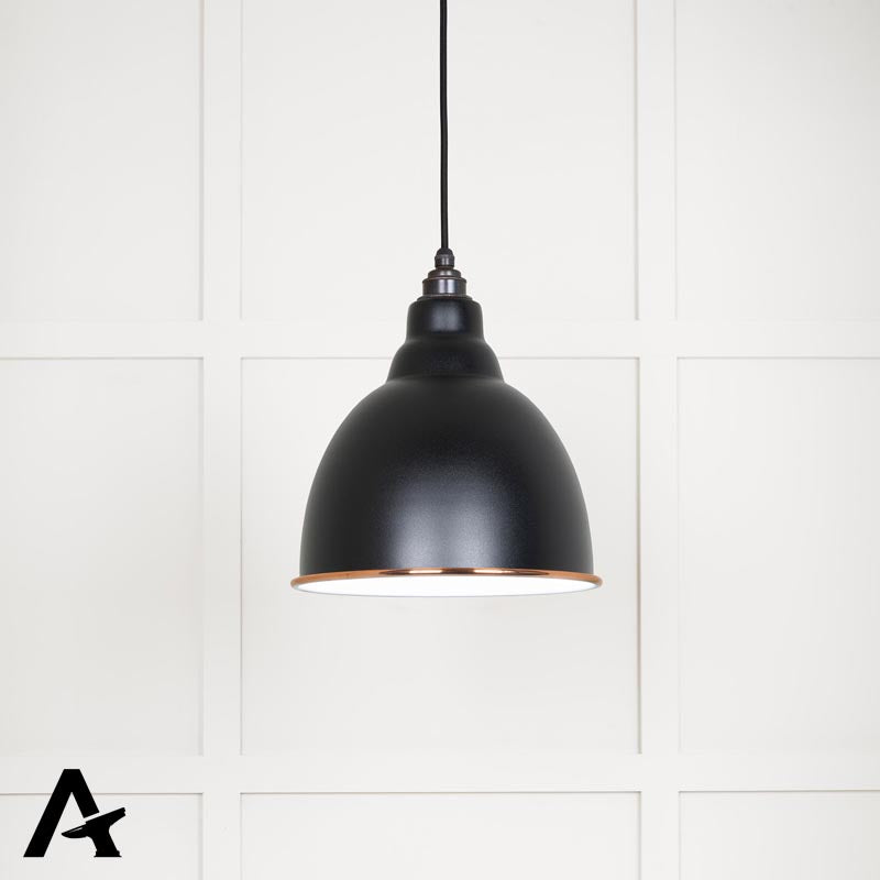 BRINDLEY PENDANT GLOSS 260x270 WHI/ELAN BLK - 49507EB by MARCHES (ANVIL) ARCHITECTURAL HARDWARE