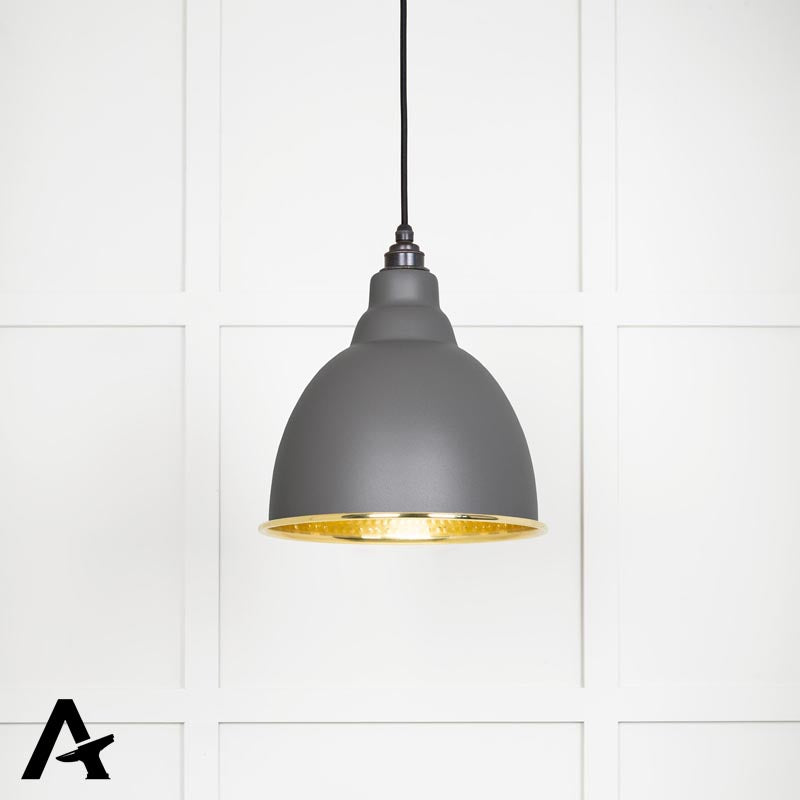 BRINDLEY PENDANT HAMMERED 260x270 PBR/BLUFF by MARCHES (ANVIL) ARCHITECTURAL HARDWARE