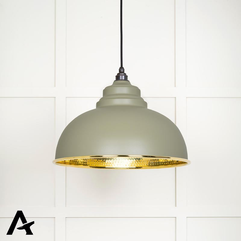 HARBORNE PENDANT HAMMERED 400x270 BRS/TUMP by MARCHES (ANVIL) ARCHITECTURAL HARDWARE