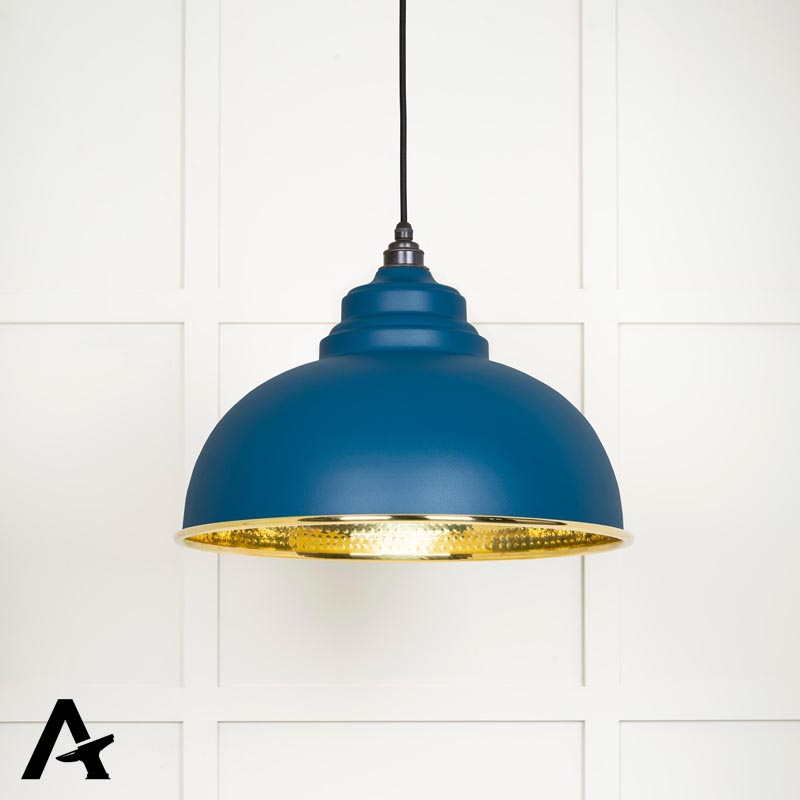 HARBORNE PENDANT HAMMERED 400x270 BRS/UPSTREAM - 49521U by MARCHES (ANVIL) ARCHITECTURAL HARDWARE