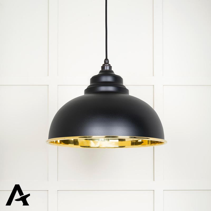 HARBORNE PENDANT SMOOTH 400x270 BRS/ELAN BLK - 49522EB by MARCHES (ANVIL) ARCHITECTURAL HARDWARE