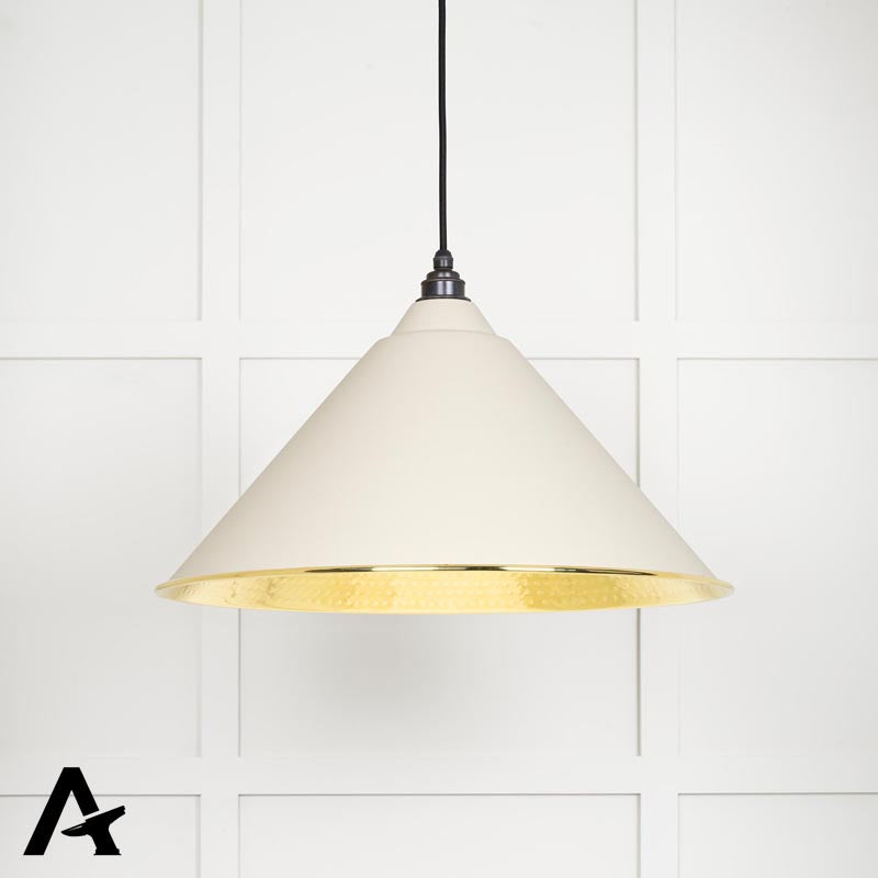 HOCKLEY PENDANT HAMMERED 510x290 BRS/TEASEL - 49523TE by MARCHES (ANVIL) ARCHITECTURAL HARDWARE