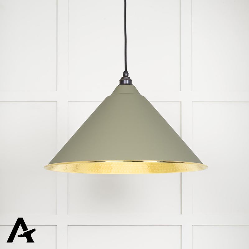 HOCKLEY PENDANT HAMMERED 510x290 BRS/TUMP by MARCHES (ANVIL) ARCHITECTURAL HARDWARE