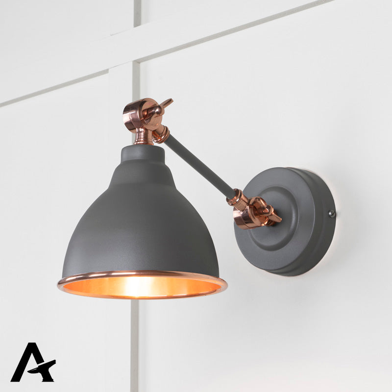 BRINDLEY WALL LIGHT SMOOTH 139x124 COP/BLUFF by MARCHES (ANVIL) ARCHITECTURAL HARDWARE