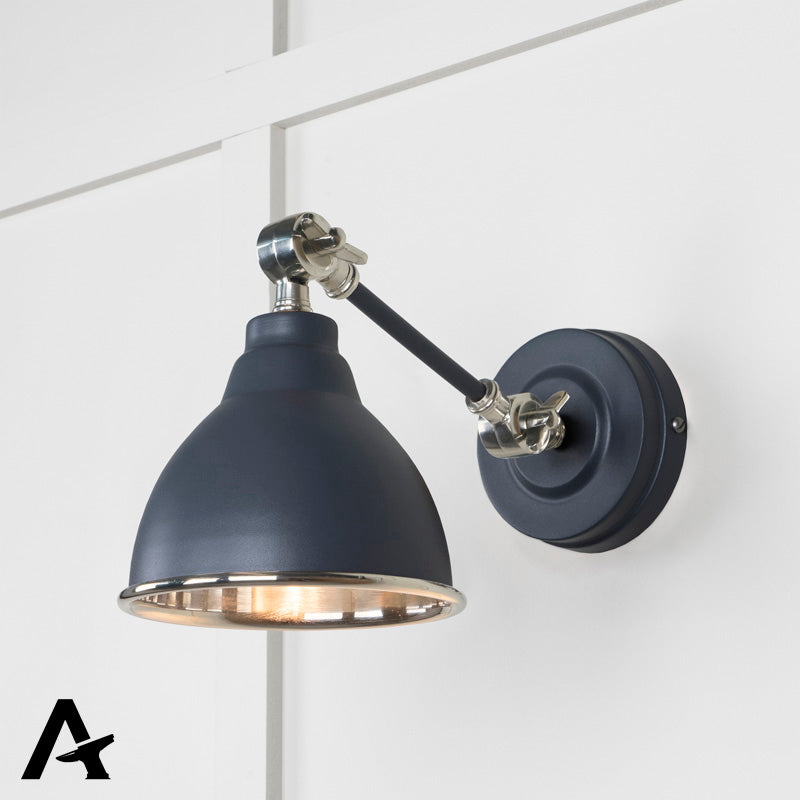 BRINDLEY WALL LIGHT SMOOTH 139x124 PNP/SLATE - 49715SSL by MARCHES (ANVIL) ARCHITECTURAL HARDWARE