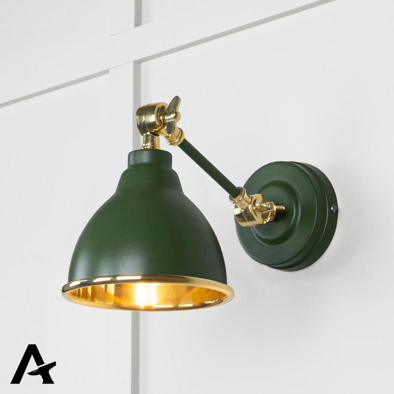 BRINDLEY WALL LIGHT SMOOTH 139x124 BRS/HEATH by MARCHES (ANVIL) ARCHITECTURAL HARDWARE