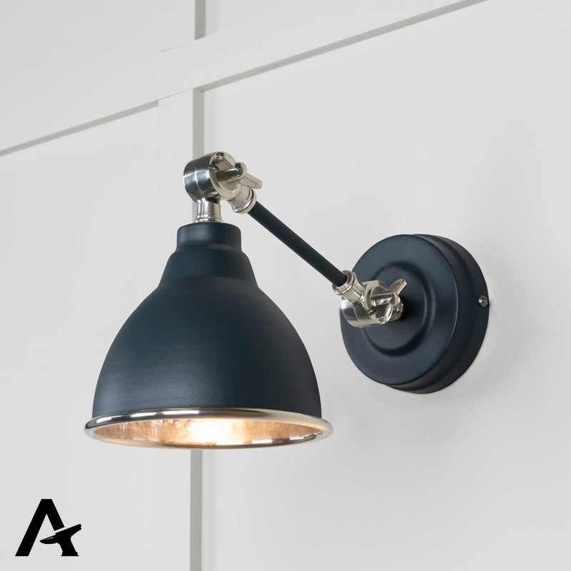 BRINDLEY WALL LIGHT HAMMERED 139x124 PNP/SOOT by MARCHES (ANVIL) ARCHITECTURAL HARDWARE