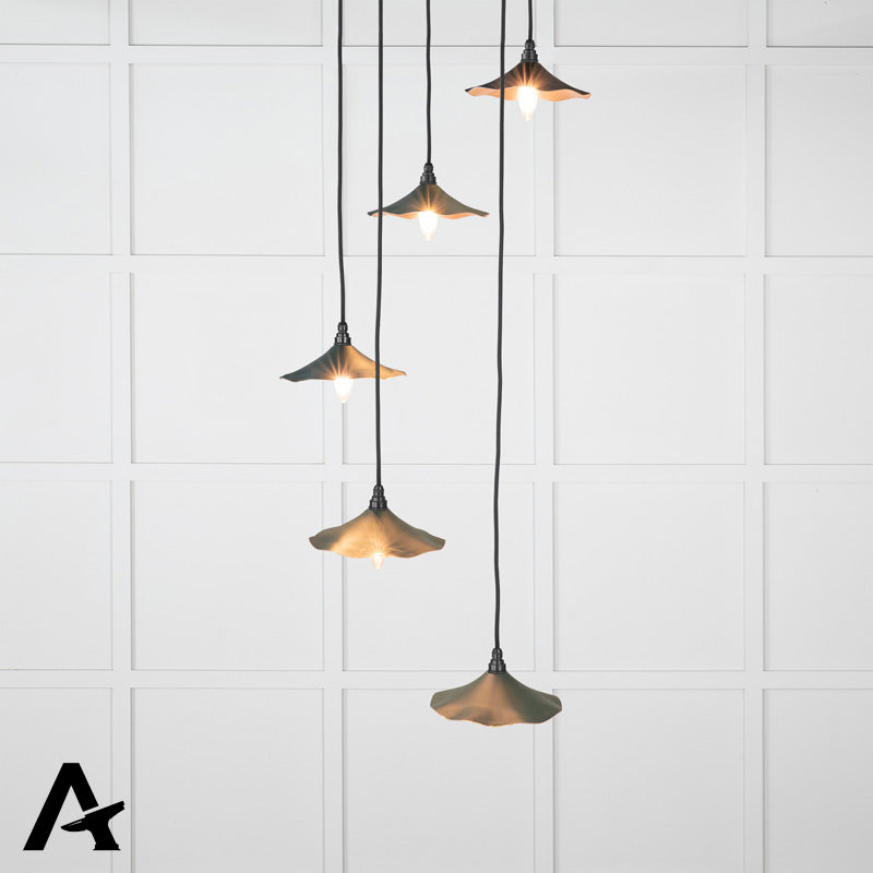 FLORA CLUSTER PENDANT HAMMERED 217x063 COP/DINGLE by MARCHES (ANVIL) ARCHITECTURAL HARDWARE