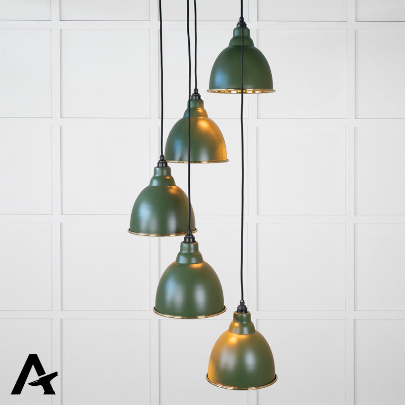 BRINDLEY CLUSTER PENDANT SMOOTH 260x270 BRS/HEATH by MARCHES (ANVIL) ARCHITECTURAL HARDWARE