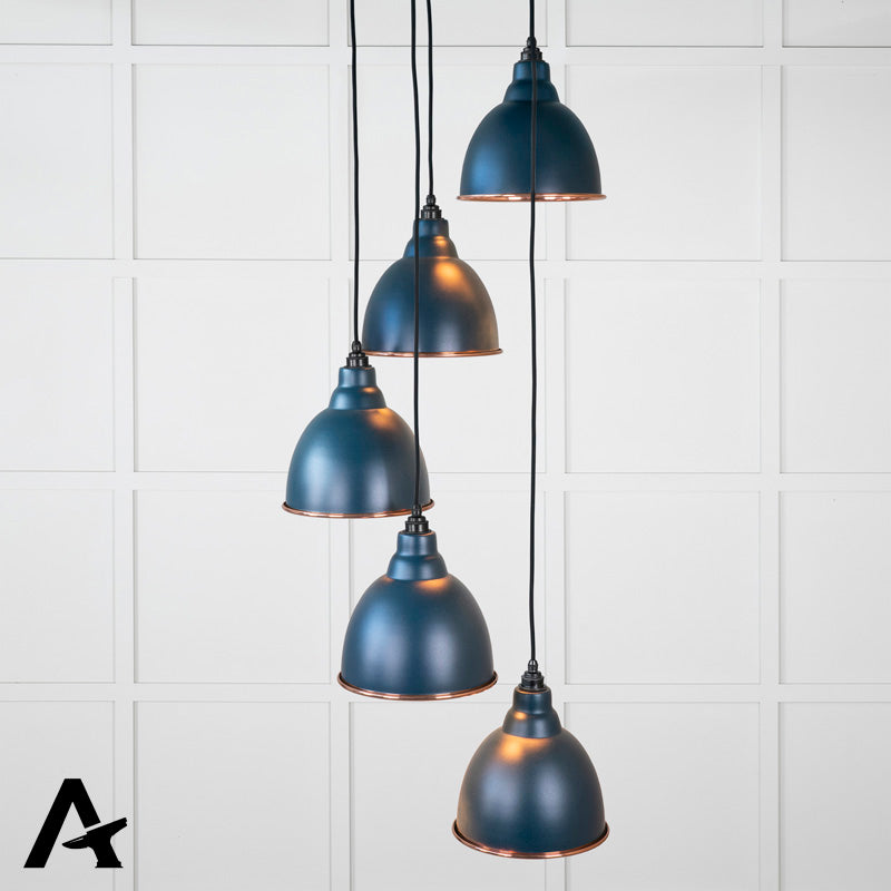 BRINDLEY CLUSTER PENDANT HAMMERED 260x270 COP/DUSK by MARCHES (ANVIL) ARCHITECTURAL HARDWARE