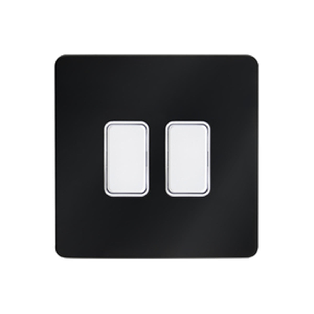 KINETIC DECORATIVE SWITCH ON/OFF IP20 2G BLK/WHI