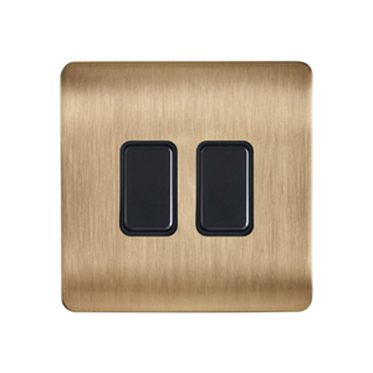 KINETIC DECORATIVE SWITCH DIMMABLE IP20 2G SBR/BLK