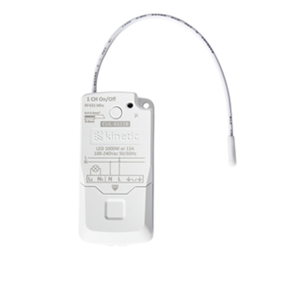 KINETIC PRO RECEIVER IP20 1CH RF ON/OFF 10A/1000W