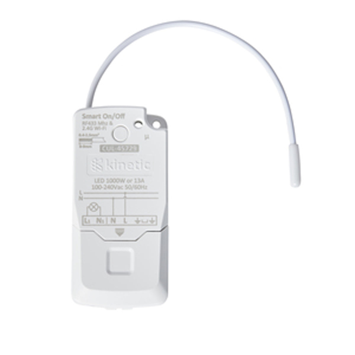 KINETIC PRO RECEIVER IP20 1CH SMART RF ON/OFF 10A/1000W