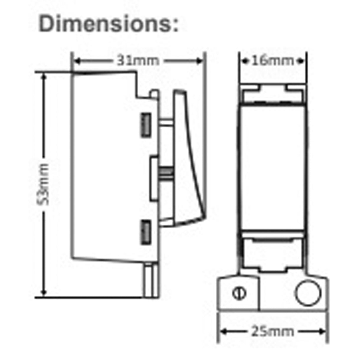 KINETIC MINI GRID SWITCH IP20 1G ON/OFF WHI
