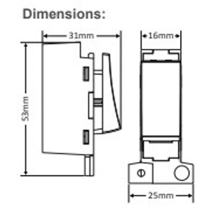 KINETIC MINI GRID SWITCH IP20 1G DIMMING WHI