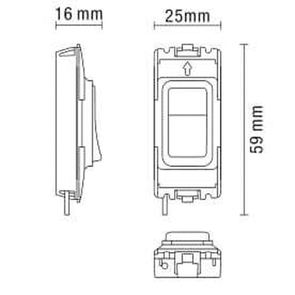 KINETIC MK GRID SWITCH IP20 1G DIMMING WHI