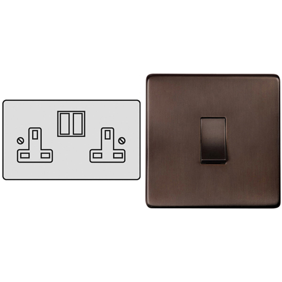 STR S/SOCKET 13A DBL BRZ/BLK – LFM1074B