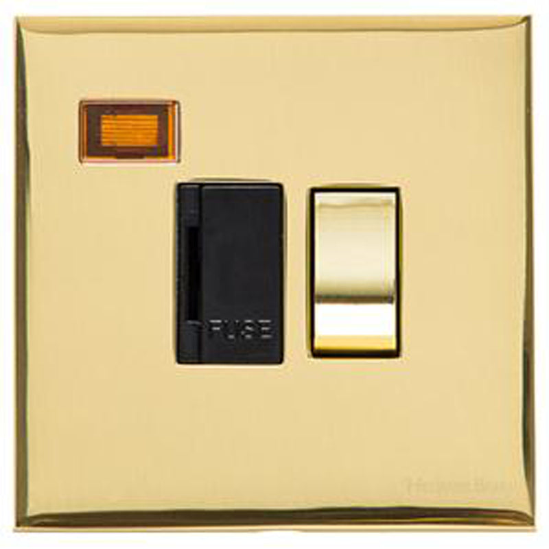 WINCHESTER 01 13A SWITCHED SPUR WITH NEON, 088x088mm POLISHED BRASS/BLACK by M MARCUS LTD