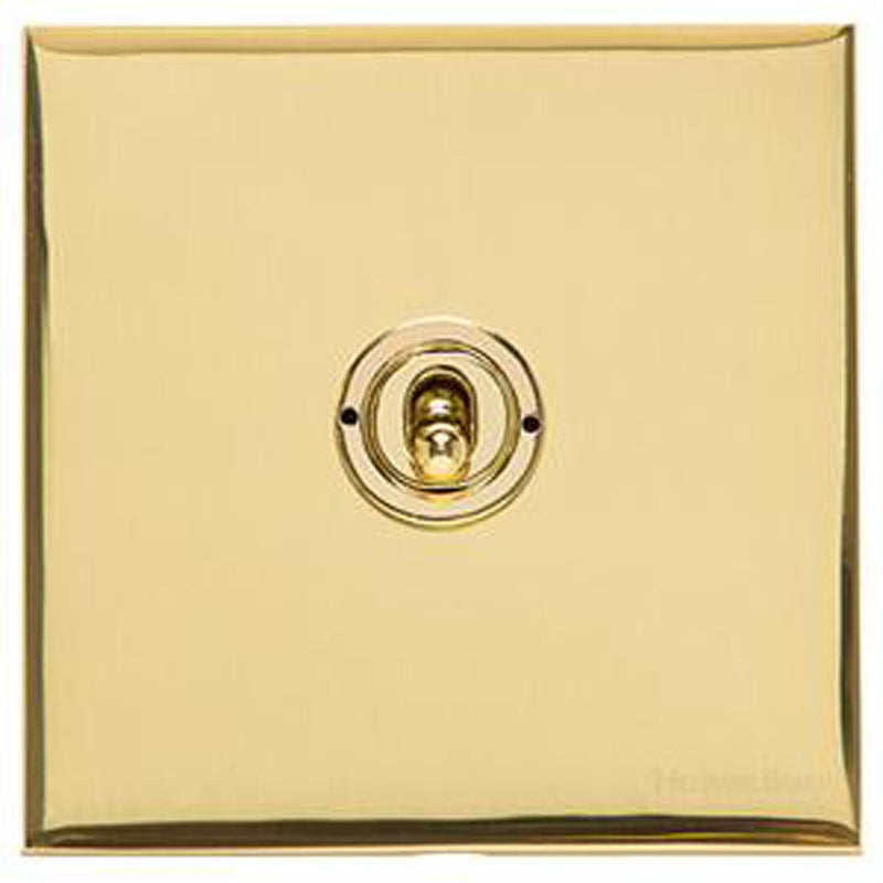 WINCHESTER 01 1G 2W TOGGLE SWITCH, 088x088mm POLISHED BRASS by M MARCUS LTD