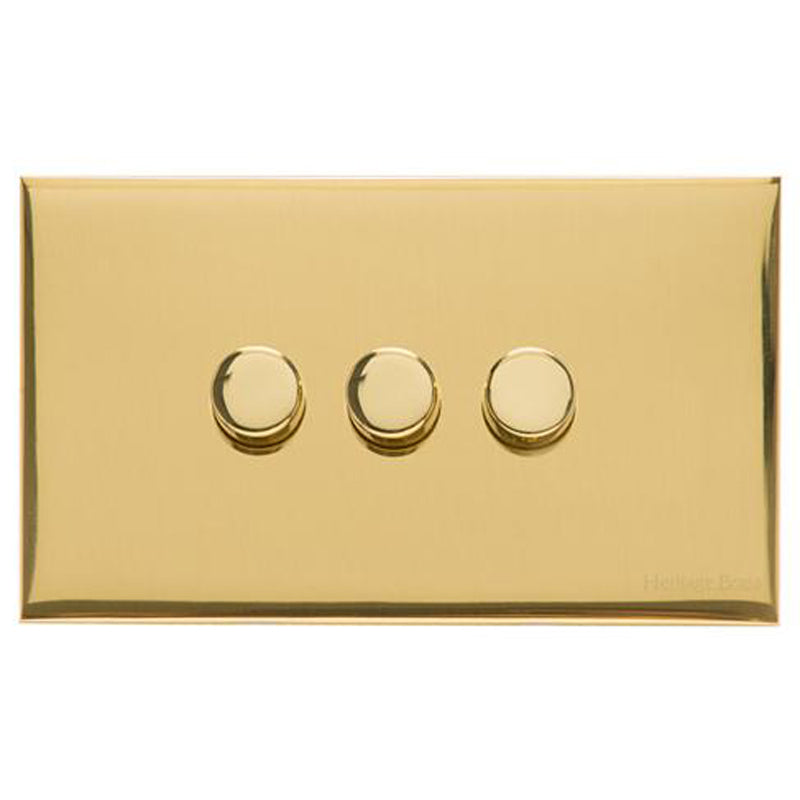 WINCHESTER 01 3G 2W DIMMER TRAILING EDGE, 148x088mm POLISHED BRASS by M MARCUS LTD