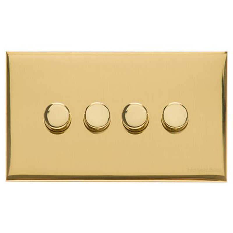 WINCHESTER 01 4G 2W DIMMER TRAILING EDGE, 148x088mm POLISHED BRASS by M MARCUS LTD
