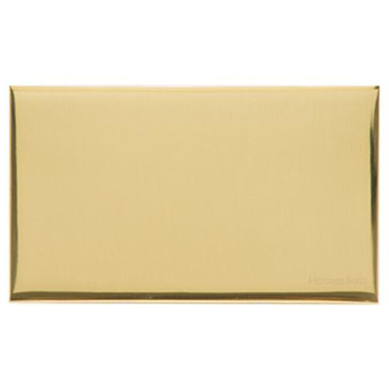 WINCHESTER 01 2G BLANK PLATE, 148x088mm POLISHED BRASS by M MARCUS LTD