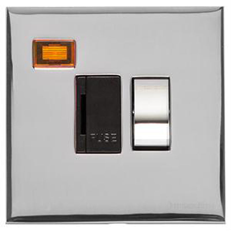 WINCHESTER 02 13A SWITCHED SPUR WITH NEON, 088x088mm POLISHED CHROME/BLACK by M MARCUS LTD