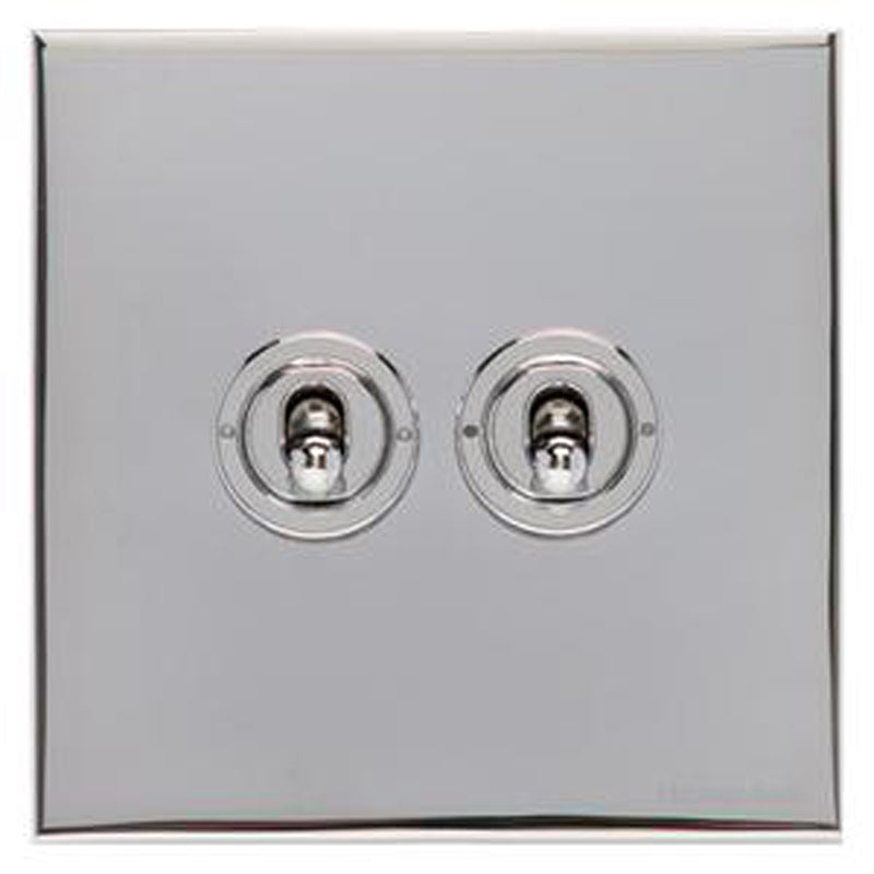 WINCHESTER 02 2G 2W TOGGLE SWITCH, 088x088mm POLISHED CHROME by M MARCUS LTD