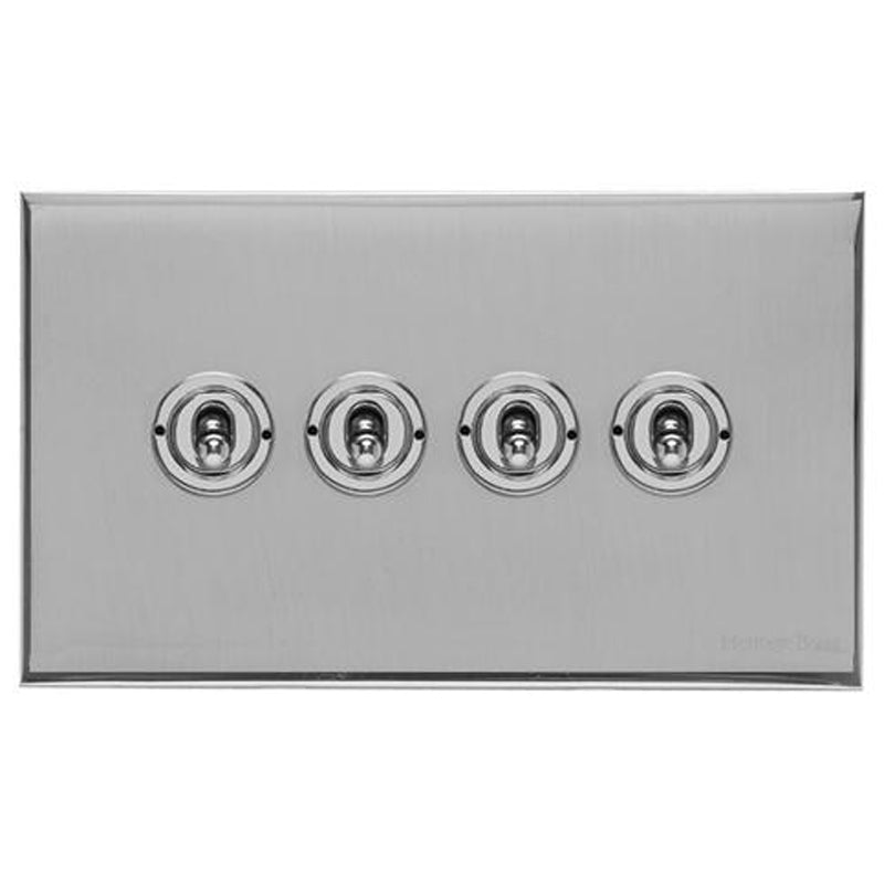 WINCHESTER 02 4G 2W TOGGLE SWITCH, 148x088mm POLISHED CHROME by M MARCUS LTD