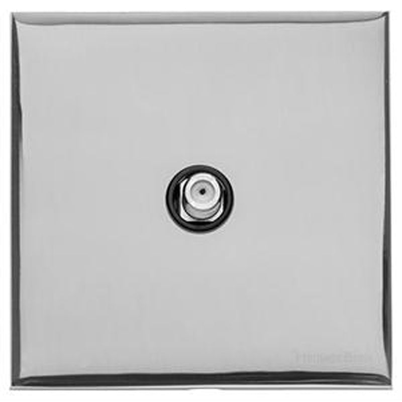 WINCHESTER 02 1G SATELLITE SOCKET, 088x088mm POLISHED CHROME/BLACK by M MARCUS LTD