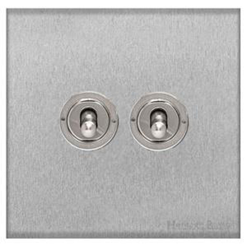 WINCHESTER 03 2G 2W TOGGLE SWITCH, 088x088mm SATIN CHROME by M MARCUS LTD