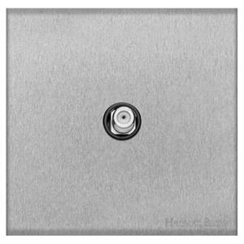 WINCHESTER 03 1G SATELLITE SOCKET, 088x088mm SATIN CHROME/BLACK by M MARCUS LTD