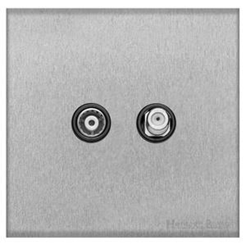 WINCHESTER 03 TV + SATELLITE, 088x088mm SATIN CHROME/BLACK by M MARCUS LTD