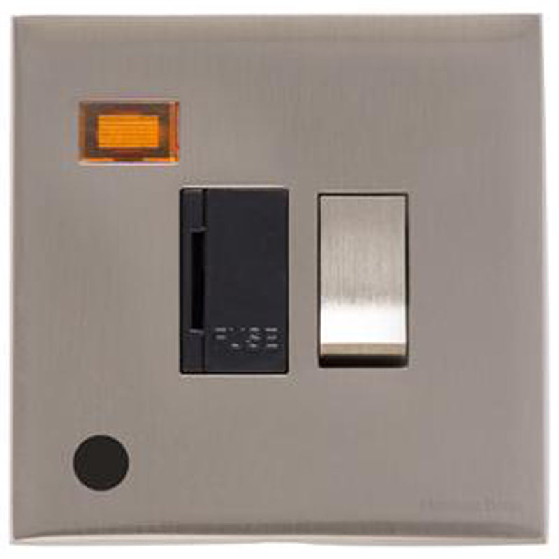 WINCHESTER 05 13A SWITCHED SPUR NEON+FLEX, 088x088mm SATIN NICKEL/BLACK by M MARCUS LTD