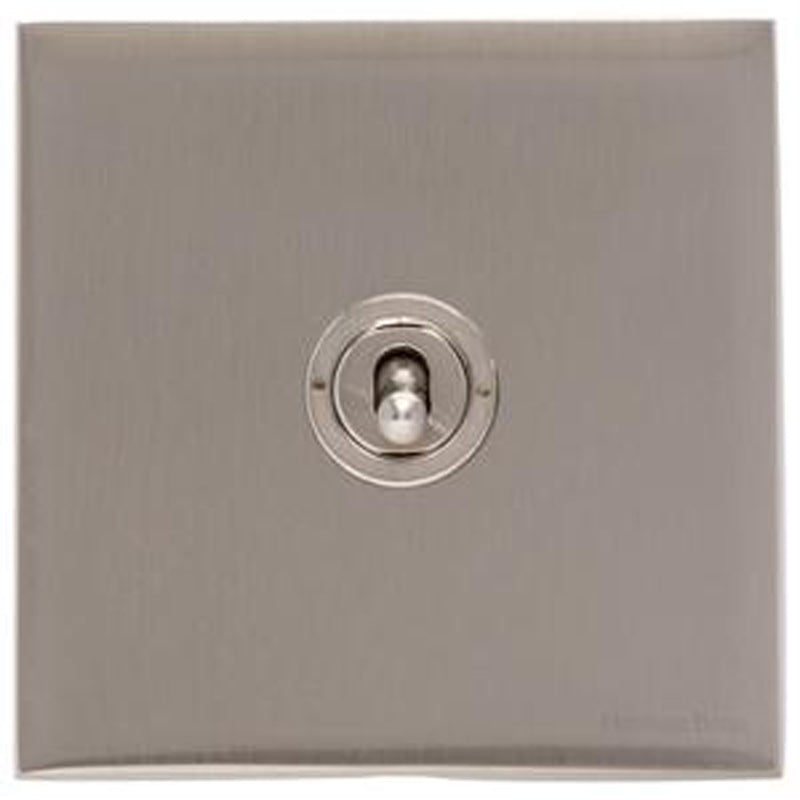 WINCHESTER 05 1G 2W TOGGLE SWITCH, 088x088mm SATIN NICKEL by M MARCUS LTD