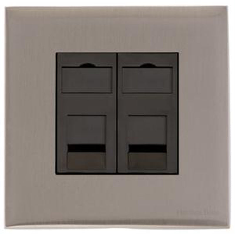 WINCHESTER 05 2G TELEPHONE SLAVE, 088x088mm SATIN NICKEL/BLACK by M MARCUS LTD