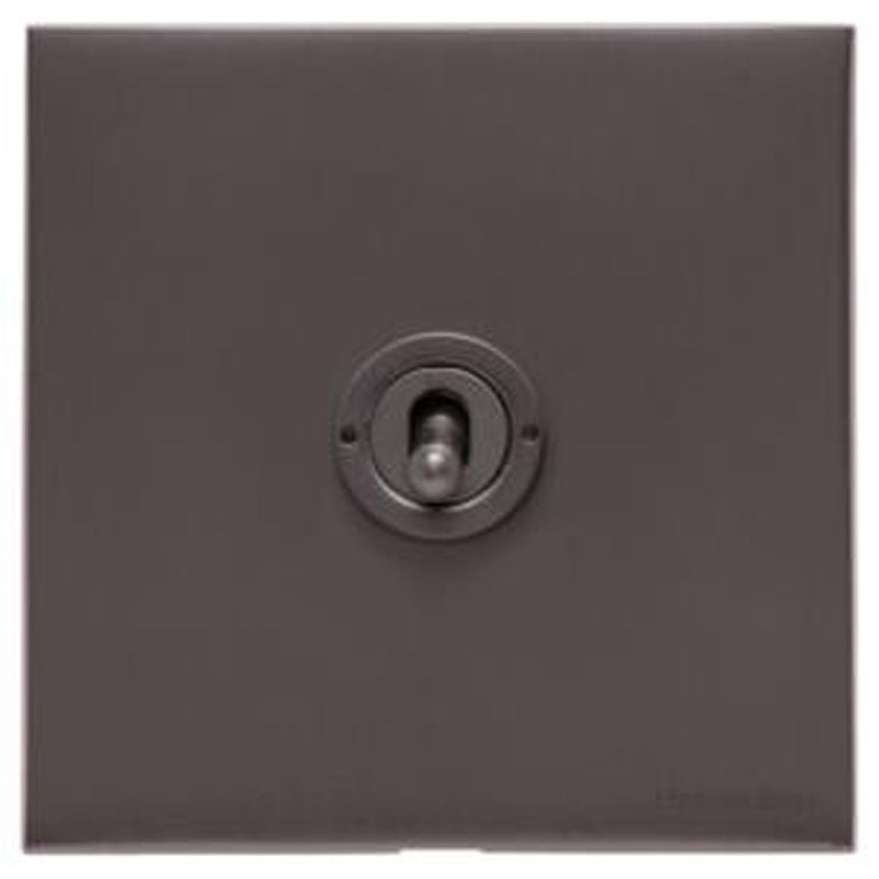 WINCHESTER 09 1G 2W TOGGLE SWITCH, 088x088mm MATT BRONZE by M MARCUS LTD