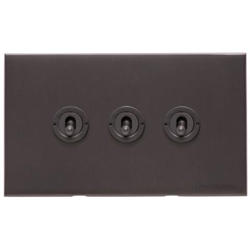 WINCHESTER 09 3G 2W TOGGLE SWITCH, 148x088mm MATT BRONZE by M MARCUS LTD