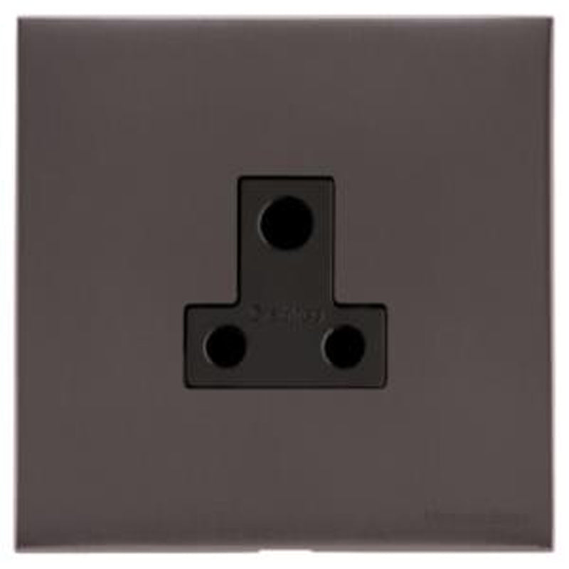 WINCHESTER 09 1G 5A 3PIN SOCKET, 088x088mm MATT BRONZE/BLACK by M MARCUS LTD