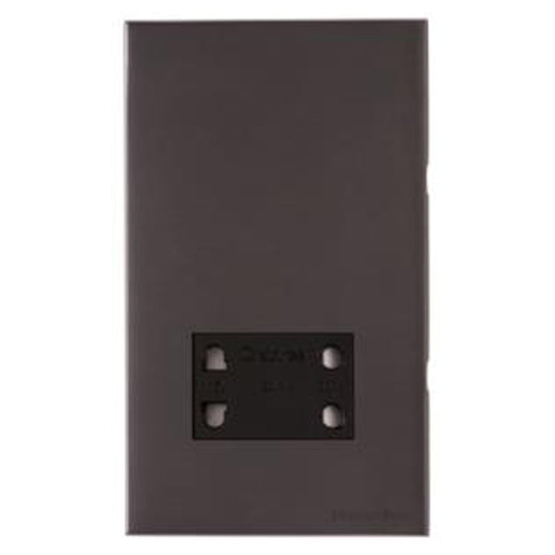 WINCHESTER 09 SHAVER SOCKET DUAL VOLTAGE, 088x148mm MATT BRONZE/BLACK by M MARCUS LTD