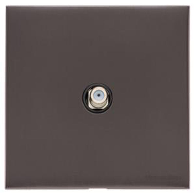 WINCHESTER 09 1G SATELLITE SOCKET, 088x088mm MATT BRONZE/BLACK by M MARCUS LTD