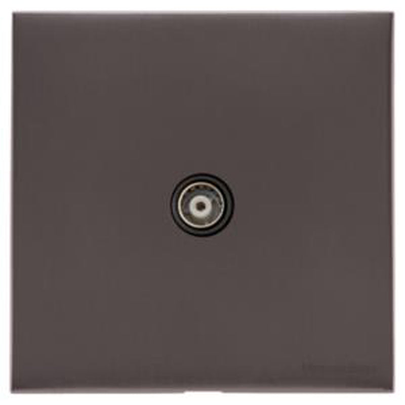 WINCHESTER 09 1G NON-ISOLATED TV COAX, 088x088mm MATT BRONZE/BLACK by M MARCUS LTD