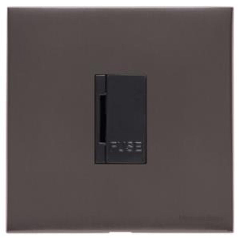 WINCHESTER 09 13A UNSWITCHED FUSED SPUR, 088x088mm MATT BRONZE/BLACK by M MARCUS LTD