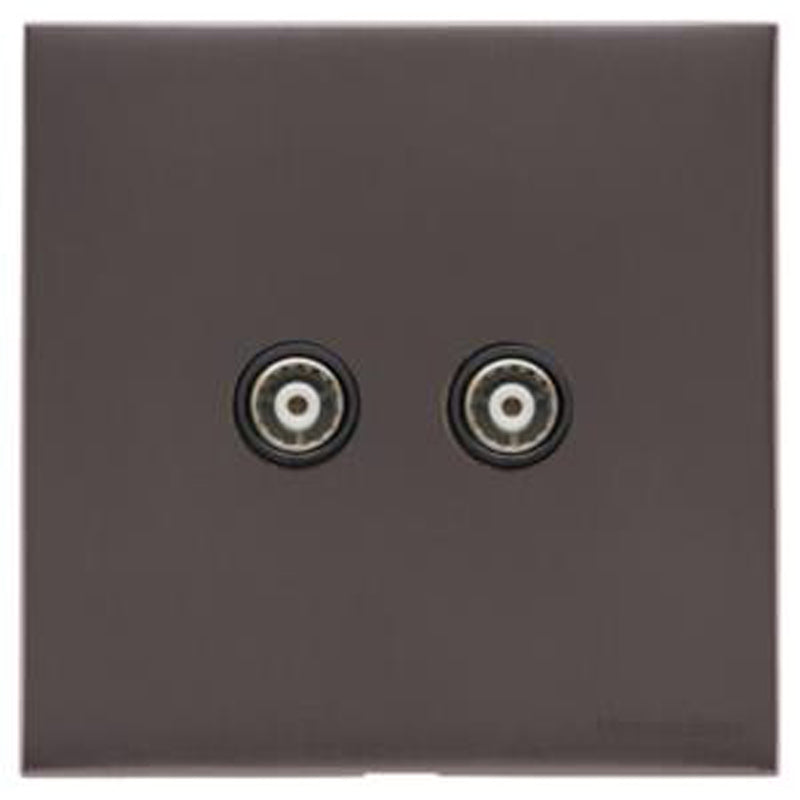 WINCHESTER 09 2G TV COAXIAL NON ISOLATED, 088x088mm MATT BRONZE/BLACK by M MARCUS LTD