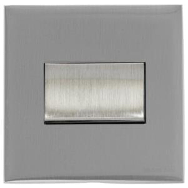 WINCHESTER 35 1G 10A T/POLE SWITCH, 088x088mm SATIN CHROME/BLACK by M MARCUS LTD