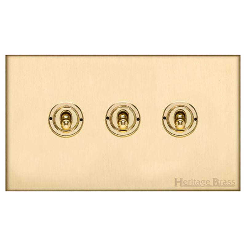WINCHESTER 44 3G 2W TOGGLE (HL), 148x088mm SATIN BRASS by M MARCUS LTD