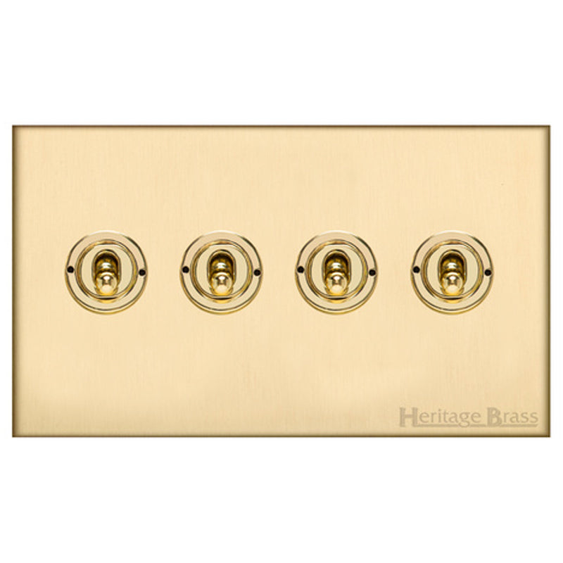 WINCHESTER 44 4G 2W TOGGLE (HL), 148x088mm SATIN BRASS by M MARCUS LTD
