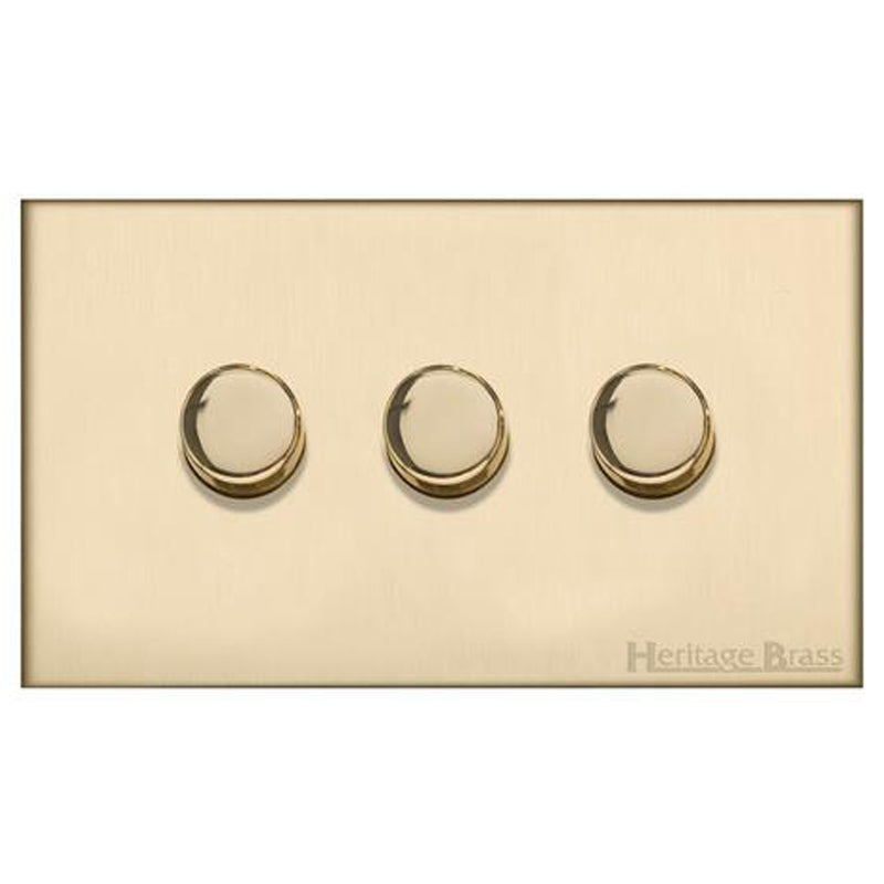 WINCHESTER 44 3G 2W DIMMER TRAILING EDGE, 148x088mm SATIN BRASS by M MARCUS LTD