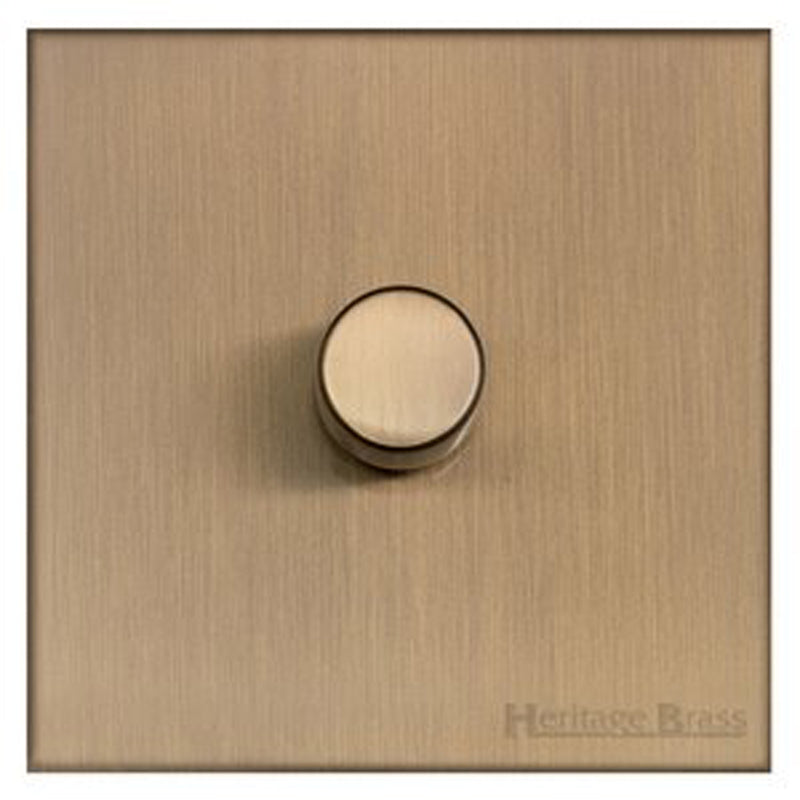 WINCHESTER 91 1G 2W 250W DIMMER, 088x088mm ANTIQUE BRASS by M MARCUS LTD